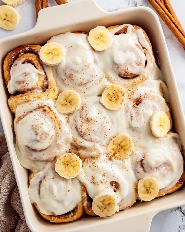 Banana Bread Cinnamon Rolls with Cream Cheese Frosting Recipe