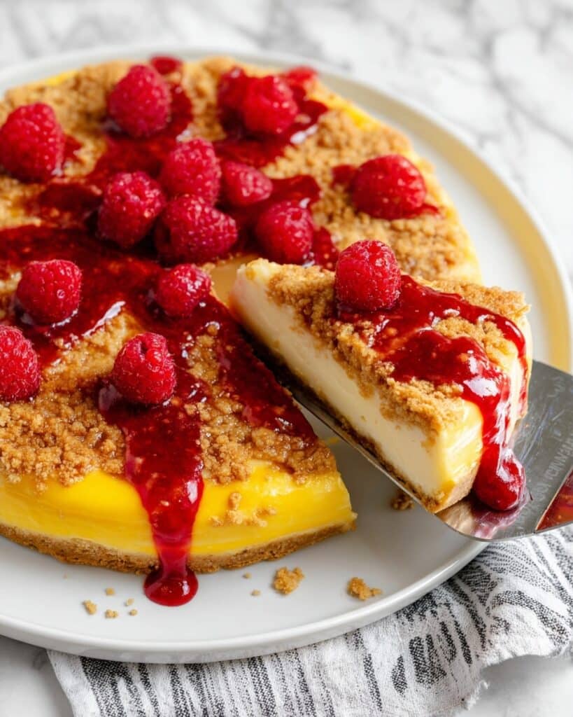 Baked Cheesecake Yogurt with Berry Sauce and Graham Cracker Topping Recipe