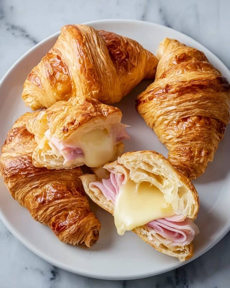 Air Fryer Croissants with Ham and Cheese Recipe