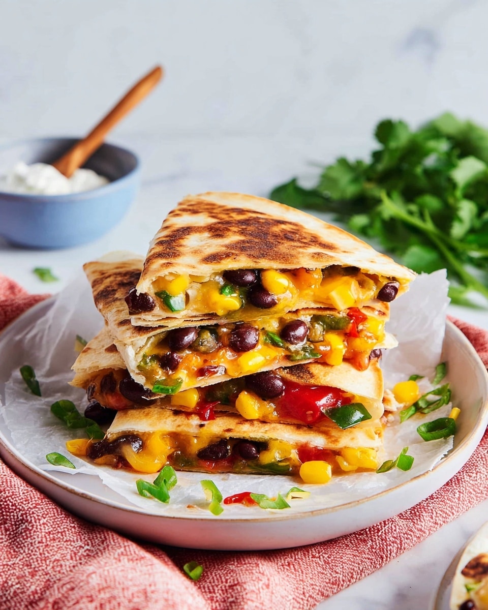 Cheddar and Monterey Jack Black Bean Quesadillas Recipe