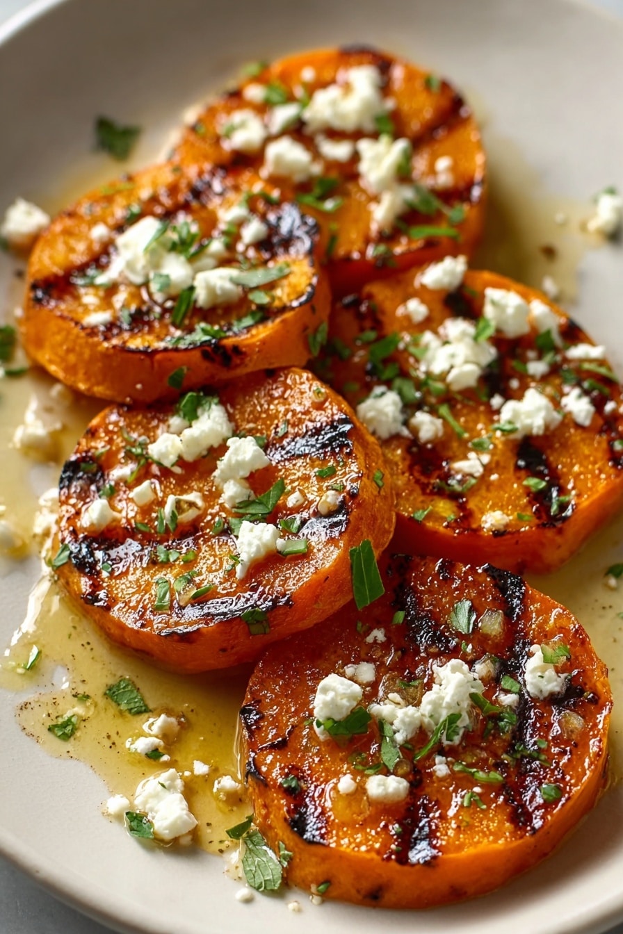 Roasted Sweet Potato Rounds with Honey & Feta Recipe