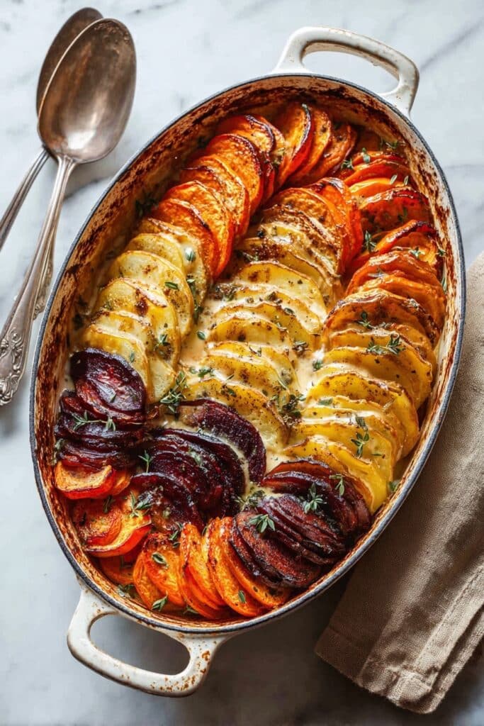 Cheesy Root Vegetable Gratin Recipe