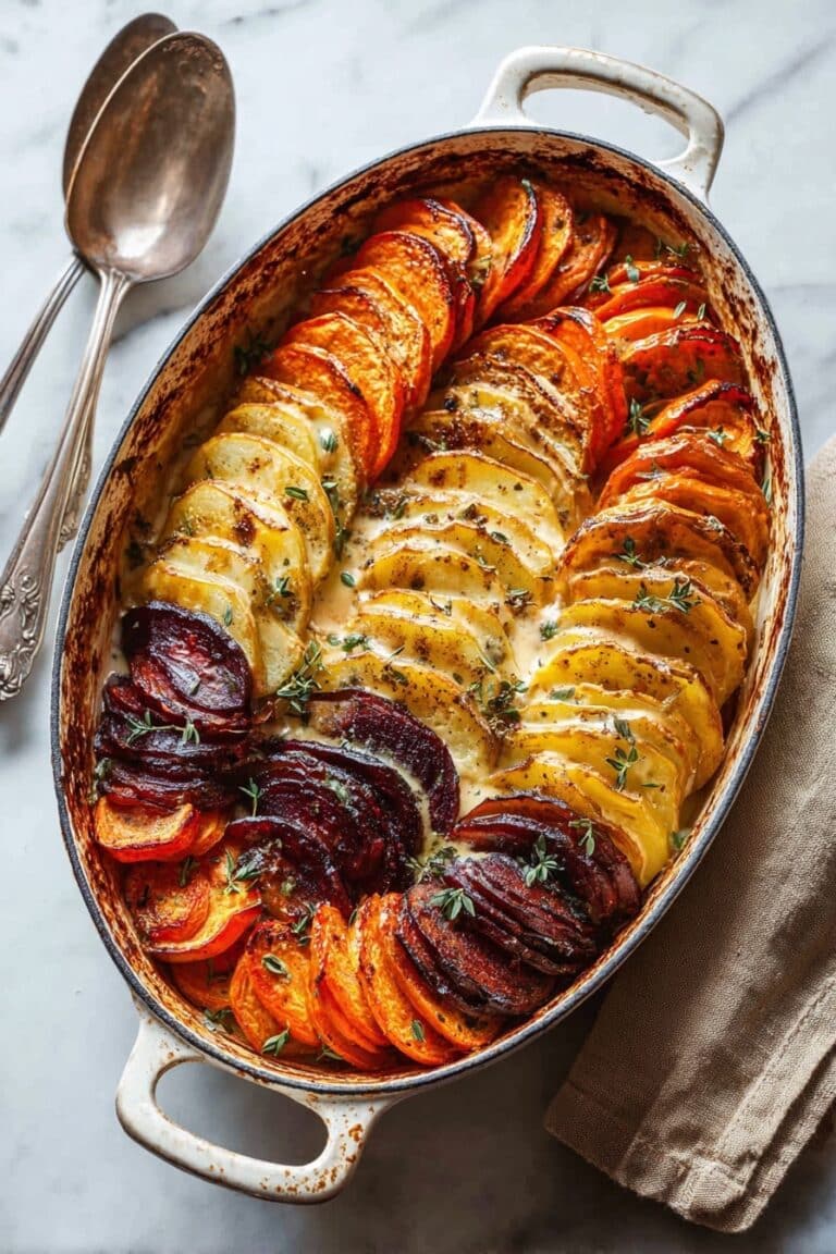 Cheesy Root Vegetable Gratin Recipe