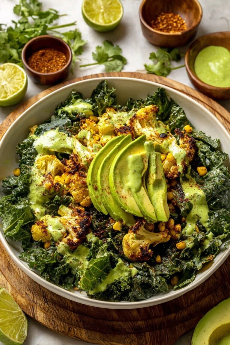 Roasted Cauliflower Green Goddess Salad Recipe