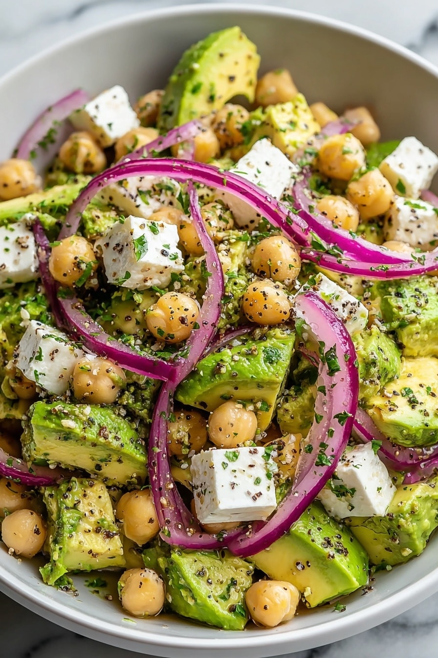 Chickpea Feta Avocado Salad Recipe